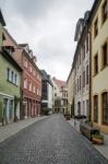 Typical Street In Weimar Stock Photo