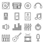 Line Music Icon Stock Photo