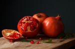 Pomegranate Fruit Healthy Food Fresh Organic Stock Photo