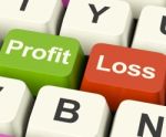 Profit Or Loss Keys Stock Photo