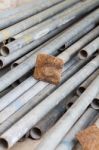 Steel Pipe Stock Photo