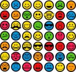 Emoticon Set Stock Photo