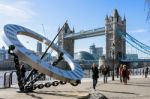 Sun Dial Near Tower Bridge Stock Photo