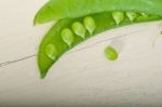 Hearthy Fresh Green Peas Stock Photo