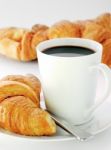 Mug And Croissants Stock Photo