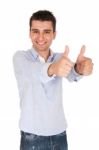 Man Showing Thumbs Up Stock Photo