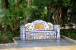 Marbella, Andalucia/spain - July 6 : Decorative Tiled Bench In T Stock Photo