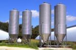 Silot For Storing Grain Stock Photo