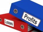 File With Profits And Losses Word Stock Photo