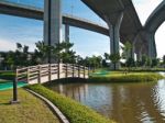 Small Bridge Large Bridge Stock Photo