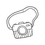 Camera Hand Drawn  Illustration Stock Photo