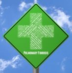 Pulmonary Fibrosis Represents Ill Health And Advertisement Stock Photo