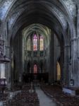 Interior View Of The Cathedral Of St Andrew In Bordeaux Stock Photo