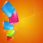 Colorful Blocks And Swirls Stock Photo