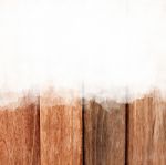 White Stroke Of Brush On Wood Stock Photo