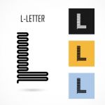 Creative L- Letter Icon Abstract Logo Design  Template Stock Photo