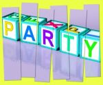 Party Word Mean Function Celebrating Or Drinks Stock Photo