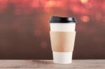 Coffee Cup With Colorful Background Stock Photo