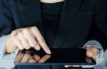 Business Woman Using Table Computer Stock Photo