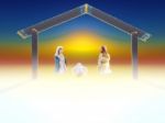 Christmas Crib Stock Photo