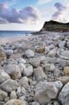 Natural Coastline Of Algarve Stock Photo