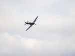 Spitfire Mh434 Flying Over Biggin Hill Airfield Stock Photo