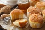 Honey Soft Cheese Cake Sweet Pastries Dessert Yummy Bakery Rustic Still Life Stock Photo