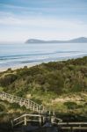 View Of Bruny Island Beach In The Afternoon Stock Photo