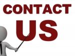 Contact Us Sign Meaning Helpdesk Stock Photo