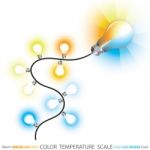 Light Color Temperature Scale Stock Photo