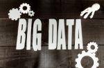 Big Data Concept And 3d White Man Stock Photo