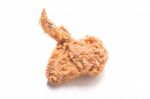 Fried Chicken On White Background Stock Photo