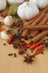 Variety Of Spices Stock Photo