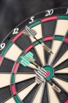 Dartboard And Arrows Stock Photo