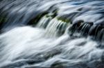 Fast Flowing East Lyn River Stock Photo