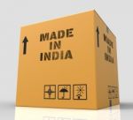 Made In India Indicates Asia Import 3d Rendering Stock Photo