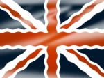 Union Jack Shows National Flag And Britain Stock Photo