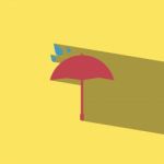 Umbrella Flat Icon   Illustration  Stock Photo