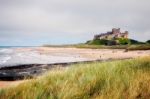 Vew Of Bamburgh Castle In Bamburgh Northumberland Stock Photo