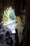 Entrance To The Tham Lod Cave Stock Photo