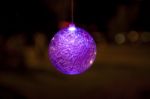 Purple Christmas Bauble Stock Photo