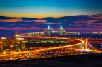 Incheon Bridge In Korea Stock Photo