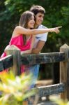 Attractive Couple In Countryside Stock Photo