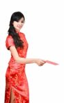 Pretty Women With Cheongsam Stock Photo