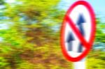 Traffic Signs With Blurred Images Stock Photo