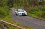 J. Connors Driving Subaru Impreza Stock Photo