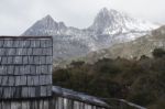 Boat Shed In Dove Lake, Tasmania  Stock Photo