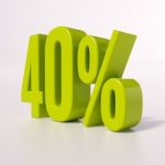 Percentage Sign, 40 Percent Stock Photo