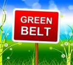 Green Belt Shows Scene Meadow And Landscape Stock Photo