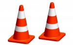 Traffic Cone On The Way Stock Photo